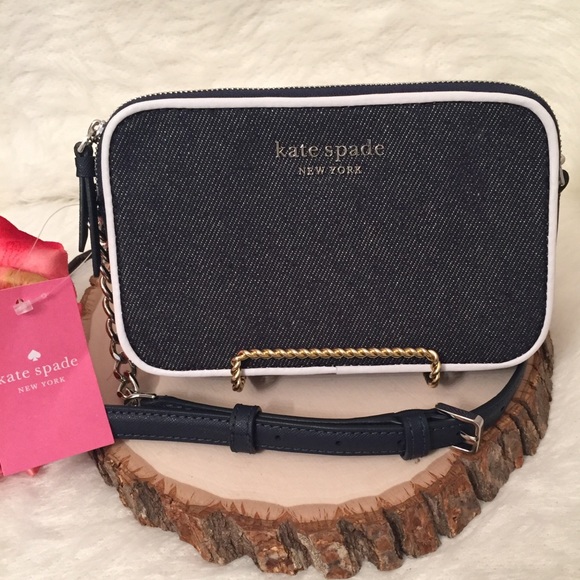 KATE SPADE ♠️ Cameron Demin  Crossbody 🆕 - Picture 2 of 15
